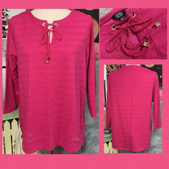 Jones New York Tops - 3/$30 Jones New York Pink Tie Front Blouse